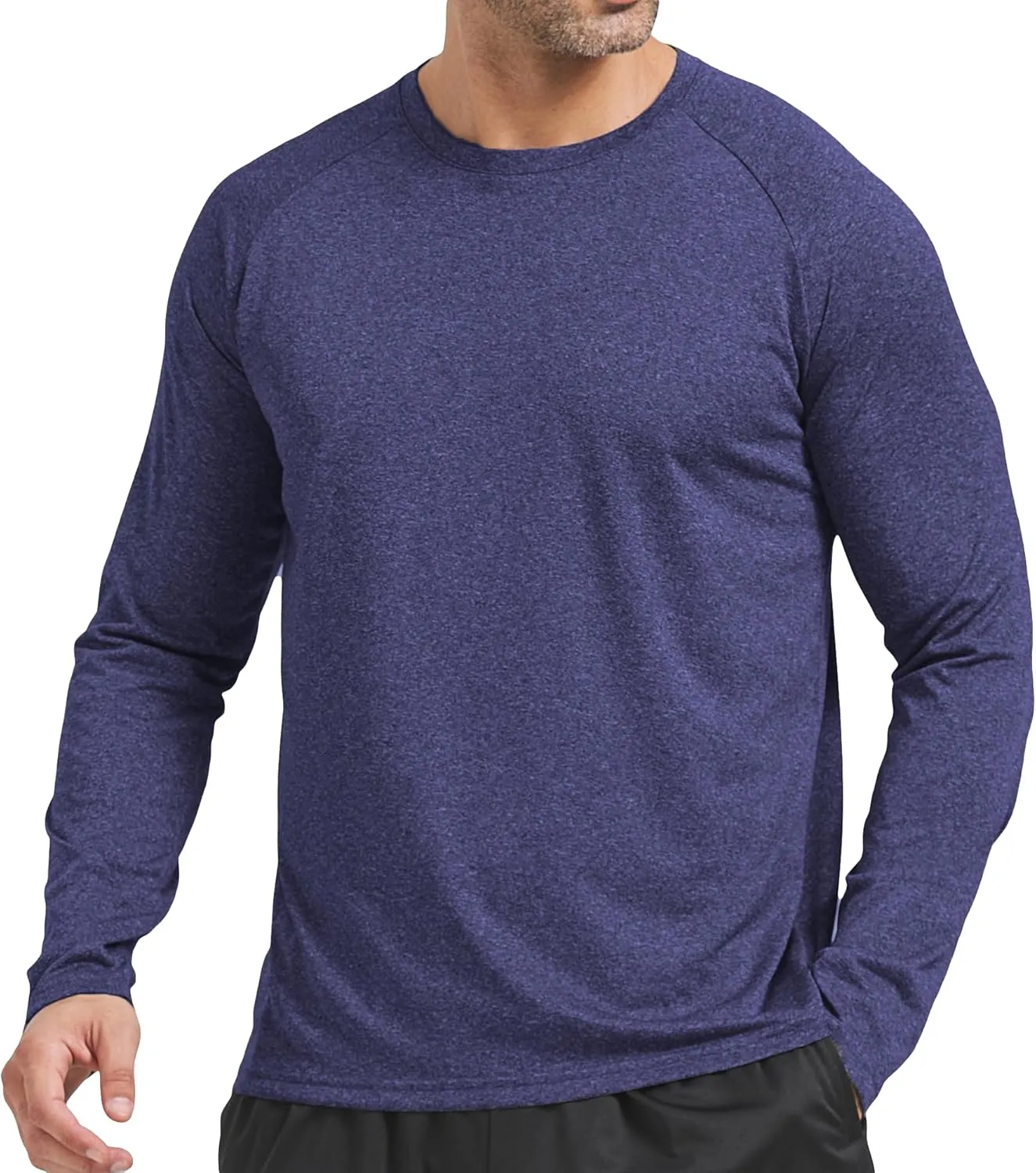 4 Pack Men's Dry Fit T Shirts Athletic Running Gym Workout Long Sleeve T Shirts for Men