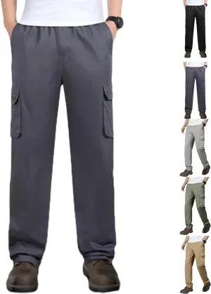 Adorlina Pants for Men, Adorlina Cargo Pants, Ultra Comfort Flex Multi-Pocket Pants, Men's Elastic Waist Drawstring Pants