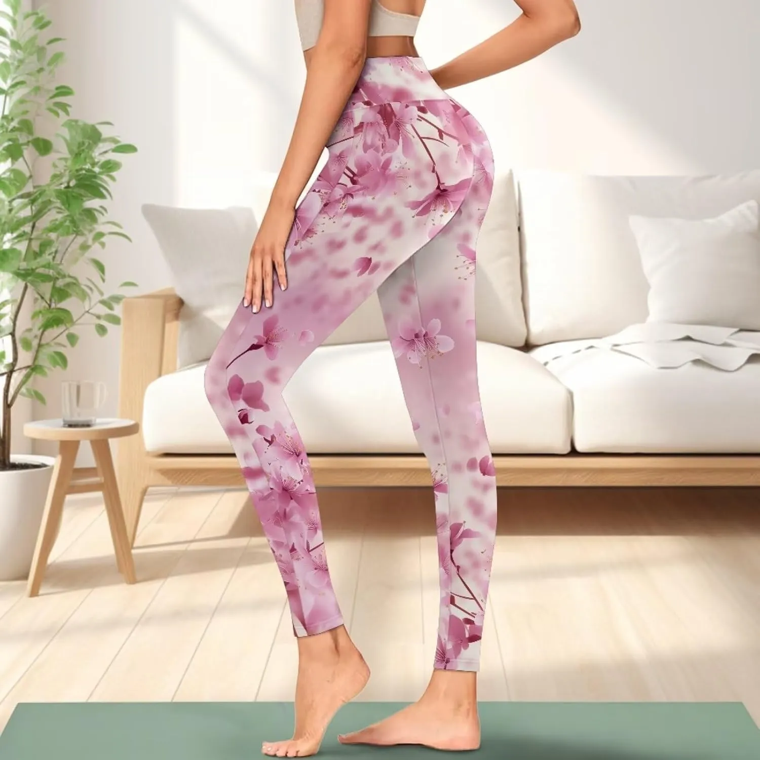 AFPANQZ Women's Yoga Leggings with Pockets Seamless Yoga Pants Casual Running Dance Sports Activewear Workout Stretch Capri