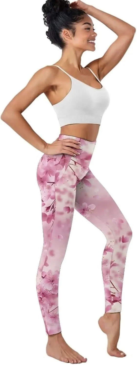 AFPANQZ Women's Yoga Leggings with Pockets Seamless Yoga Pants Casual Running Dance Sports Activewear Workout Stretch Capri