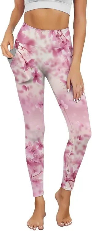AFPANQZ Women's Yoga Leggings with Pockets Seamless Yoga Pants Casual Running Dance Sports Activewear Workout Stretch Capri