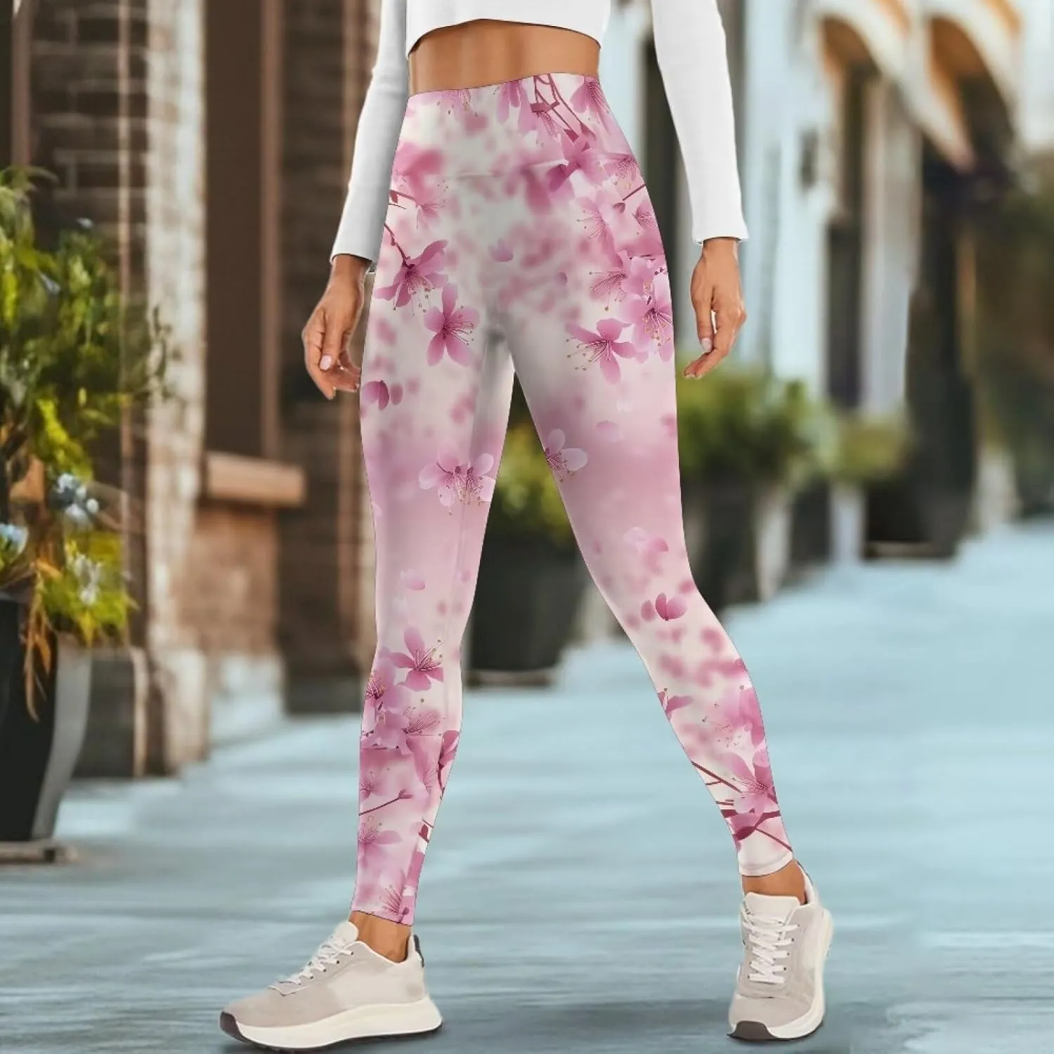 AFPANQZ Women's Yoga Leggings with Pockets Seamless Yoga Pants Casual Running Dance Sports Activewear Workout Stretch Capri