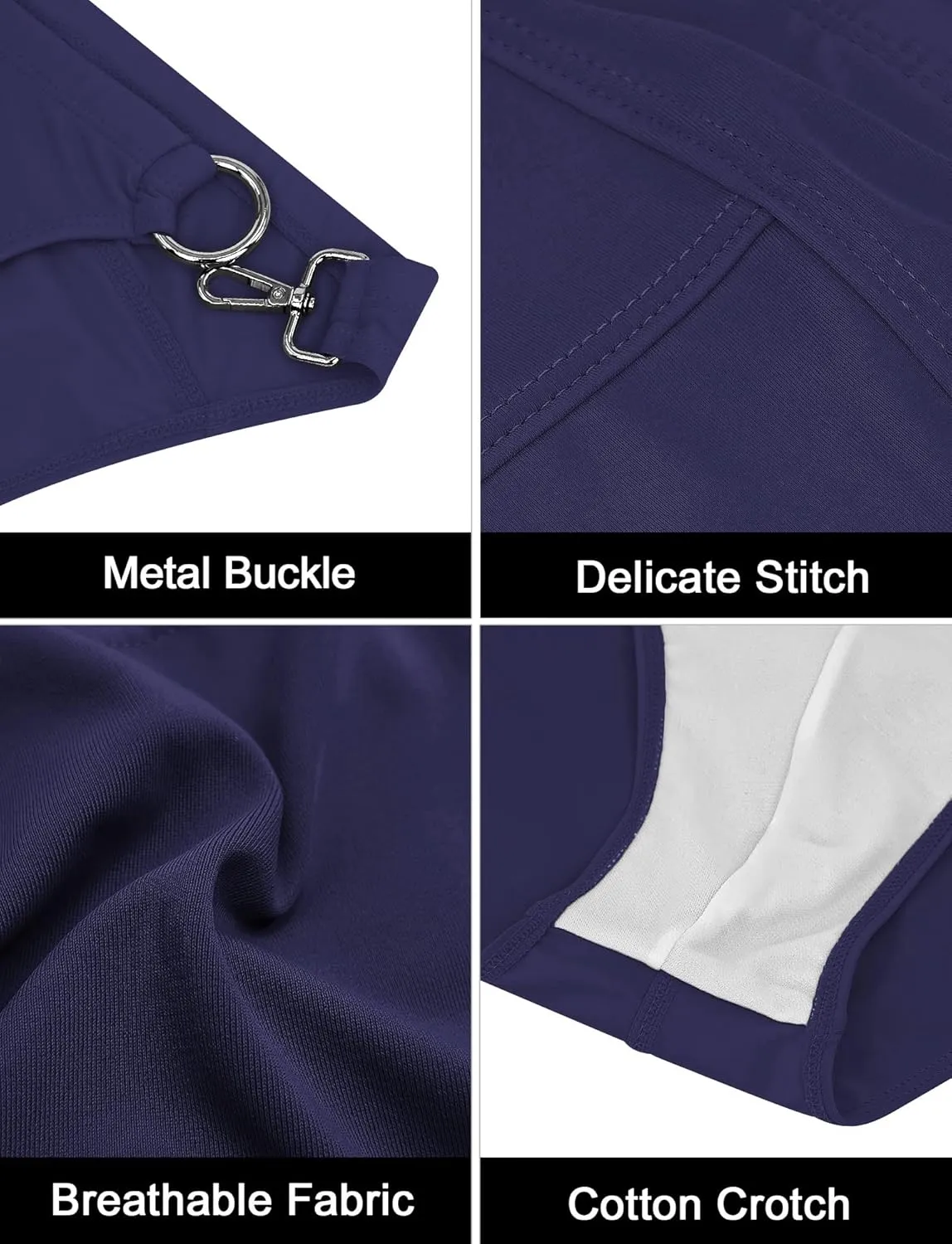 AIEOE Mens Swim Briefs Low Rise Quick Dry Swimsuit Athletic Training Swimwear Hook and Eye