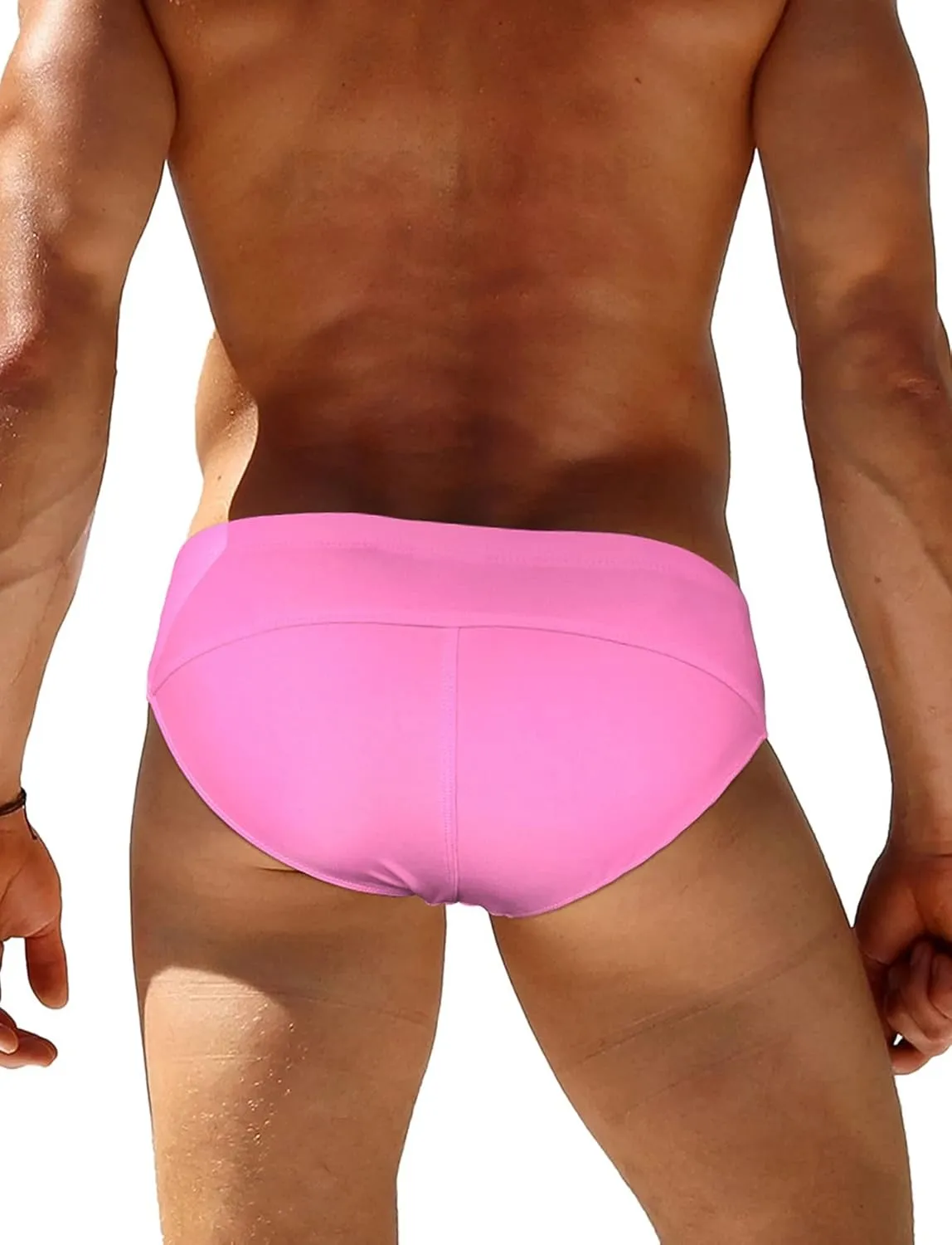 AIEOE Mens Swim Briefs Low Rise Quick Dry Swimsuit Athletic Training Swimwear Hook and Eye