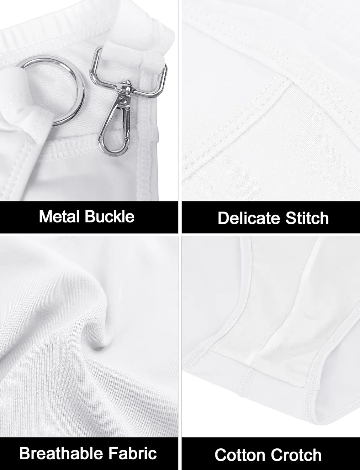 AIEOE Mens Swim Briefs Low Rise Quick Dry Swimsuit Athletic Training Swimwear Hook and Eye