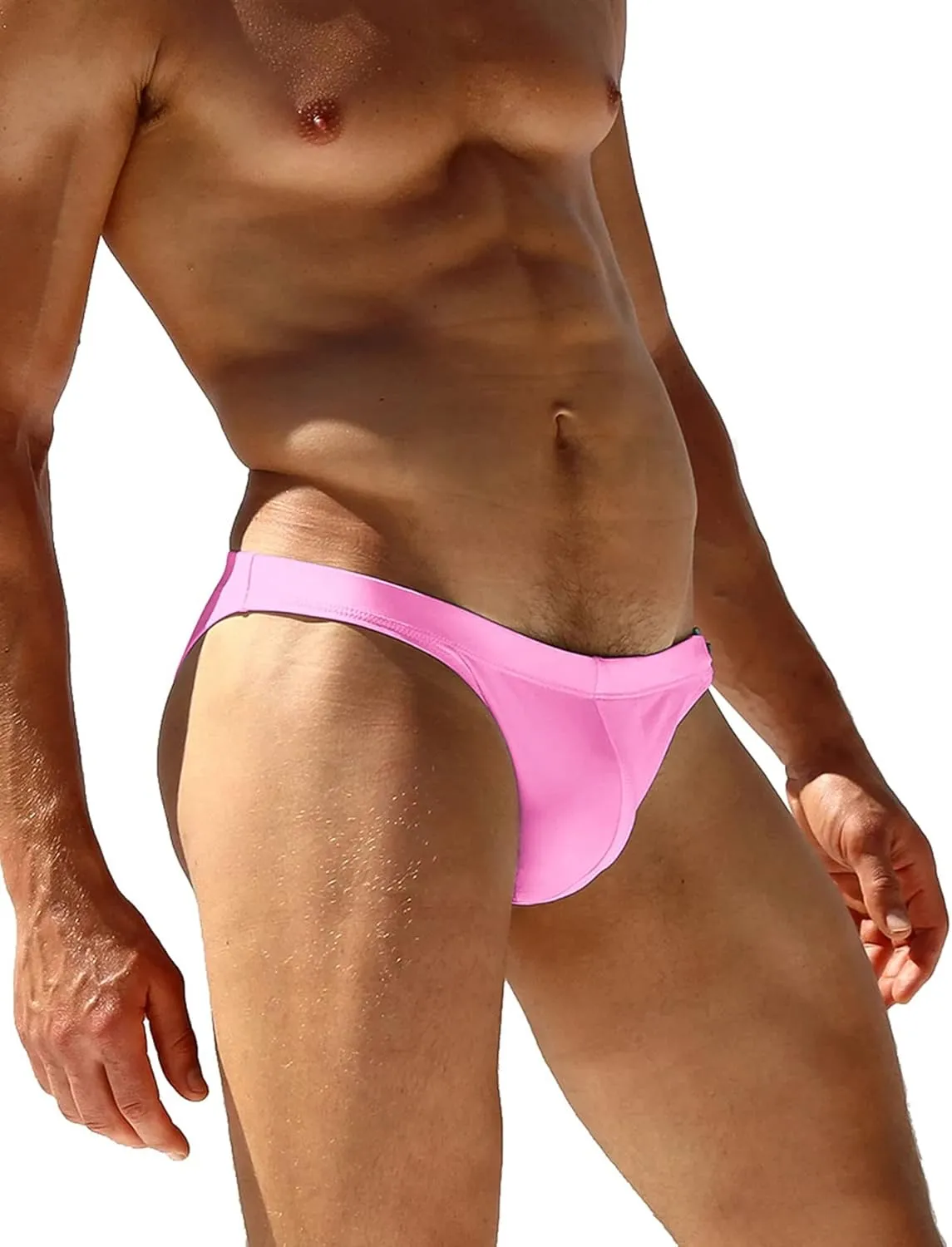 AIEOE Mens Swim Briefs Low Rise Quick Dry Swimsuit Athletic Training Swimwear Hook and Eye