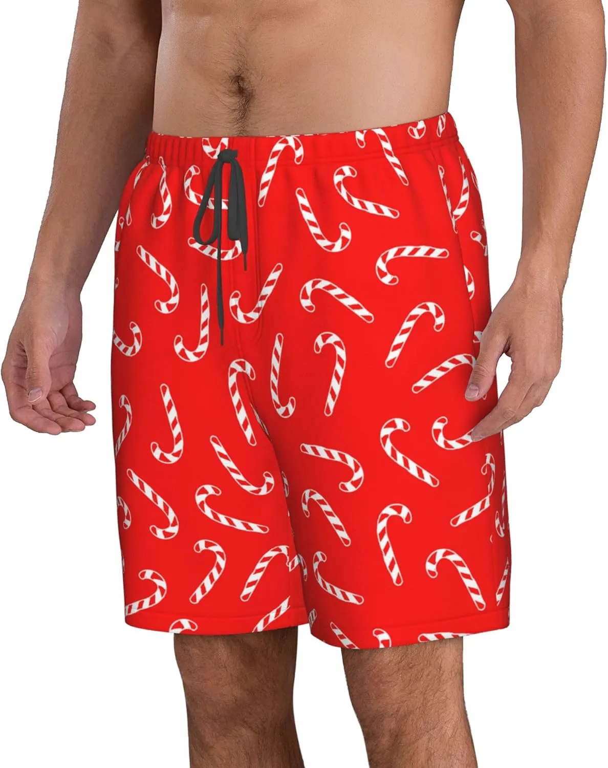 AMRANDOM Men's Shorts Casual Drawstring Summer Beach Shorts