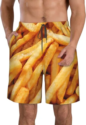 AMRANDOM Men's Shorts Casual Drawstring Summer Beach Shorts