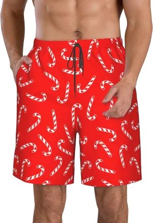 AMRANDOM Men's Shorts Casual Drawstring Summer Beach Shorts