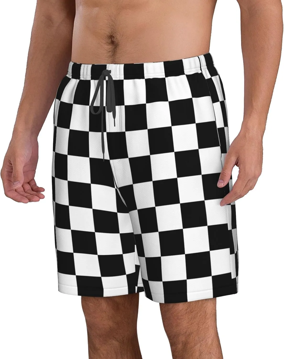 AMRANDOM Men's Shorts Casual Drawstring Summer Beach Shorts