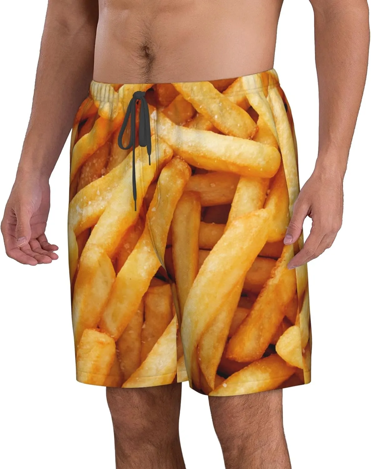 AMRANDOM Men's Shorts Casual Drawstring Summer Beach Shorts