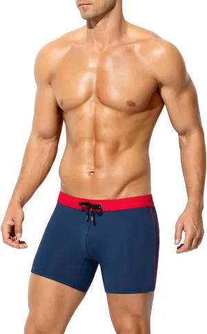 Arjen Kroos Mens Swim Trunks Quick Dry Swim Briefs Color Block Swimwear Bathing Suit with Drawstring