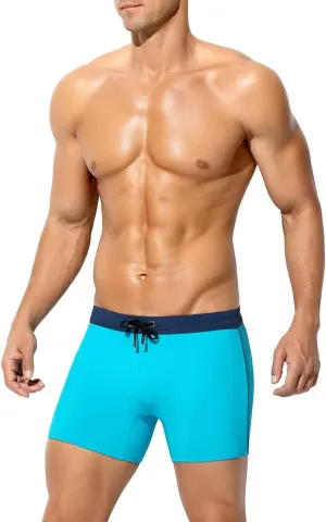Arjen Kroos Mens Swim Trunks Quick Dry Swim Briefs Color Block Swimwear Bathing Suit with Drawstring