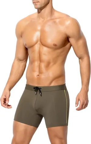 Arjen Kroos Mens Swim Trunks Quick Dry Swim Briefs Color Block Swimwear Bathing Suit with Drawstring