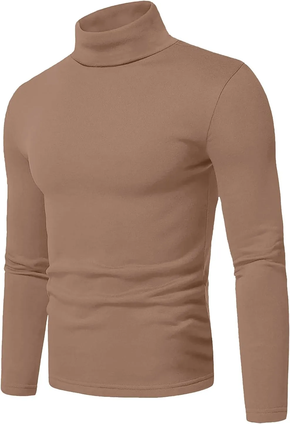 Askdeer Men's Turtleneck Long Sleeve Shirts Thermal Underwear Tops Basic Pullover Sweater Tees