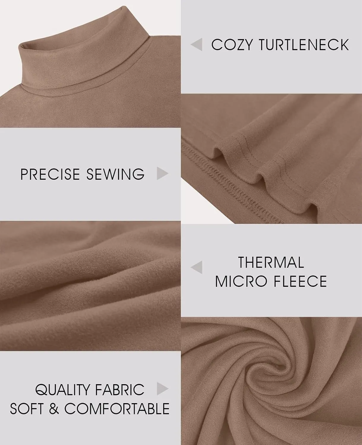 Askdeer Men's Turtleneck Long Sleeve Shirts Thermal Underwear Tops Basic Pullover Sweater Tees