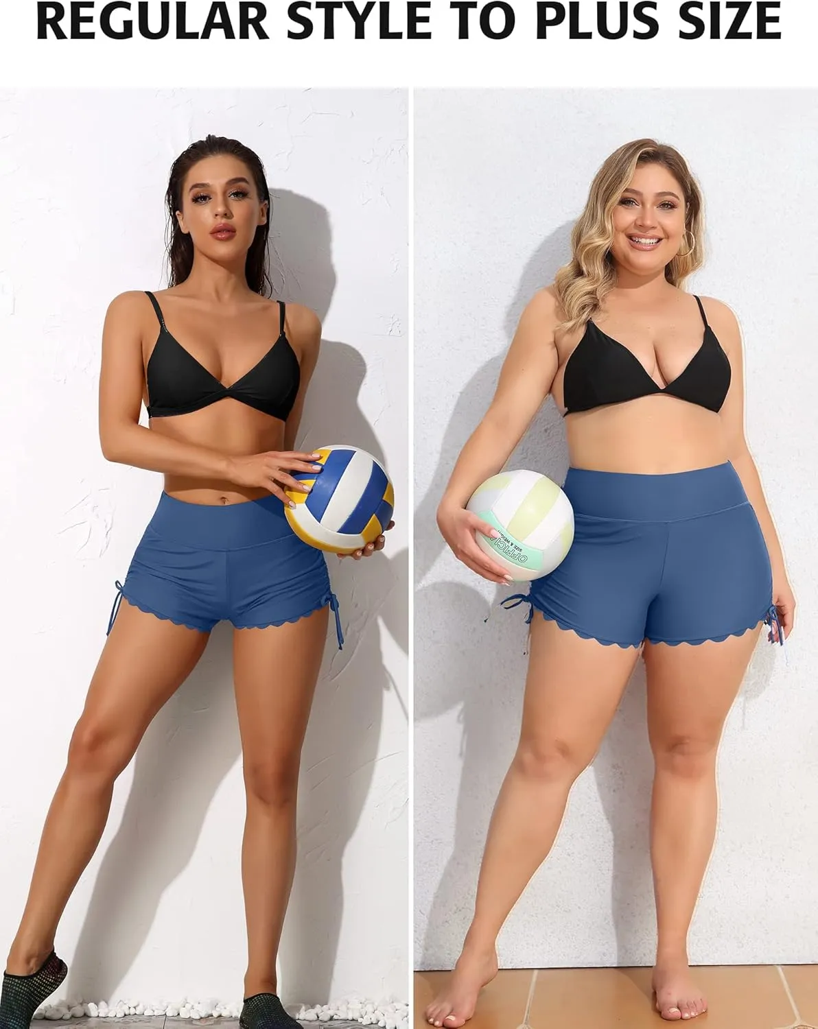 ATTRACO Women Swim Shorts High Waisted Swimsuit Shorts Swim Bottom Board Shorts