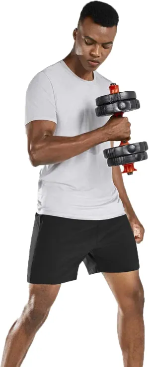 baleaf Men 5 Inch Running Gym Shorts and Quick Dry Short Sleeve T-Shirt Se