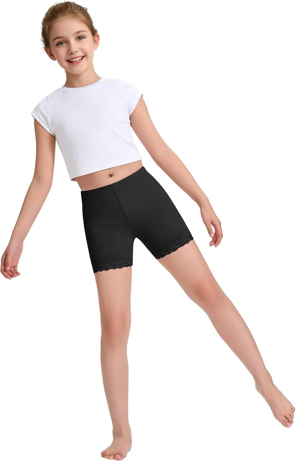 BOOPH Lace Bike Short Girls Dance Undershorts Underwear for Play or Underdress