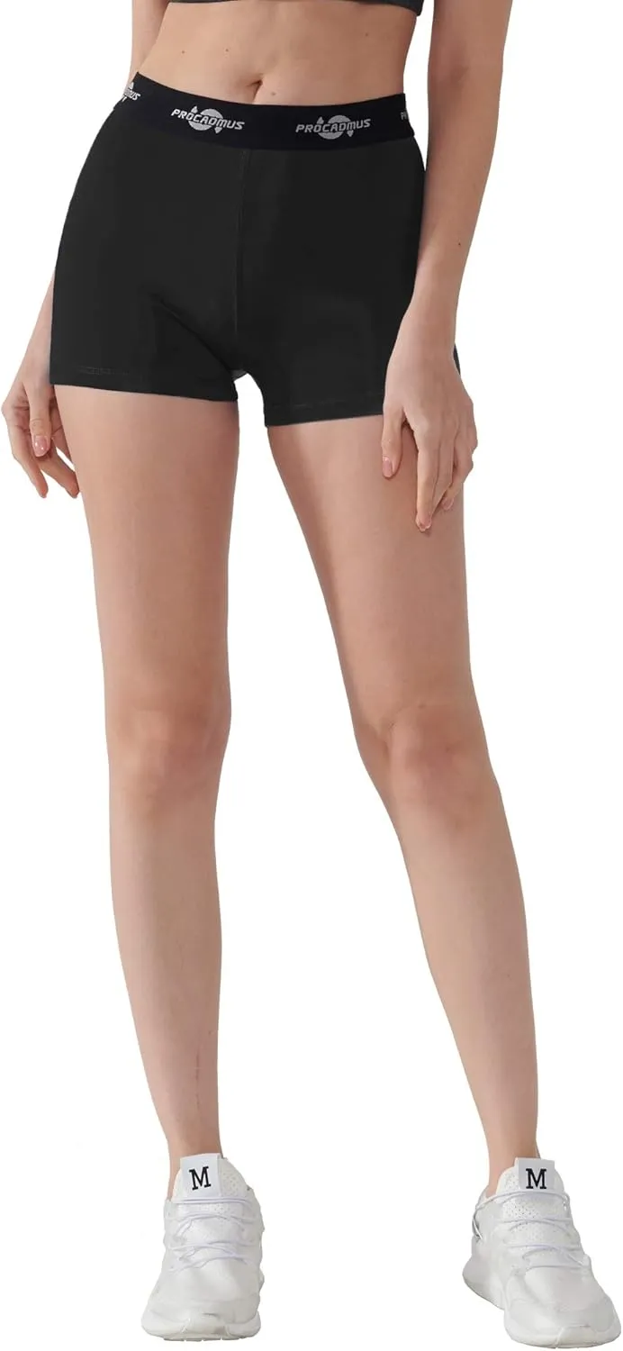 CADMUS Women's Spandex Volleyball Shorts 3" Compression Pro Shorts