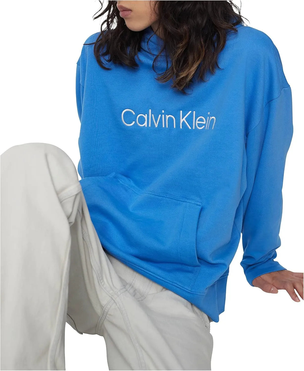Calvin Klein Men's Relaxed Fit Logo French Terry Hoodie