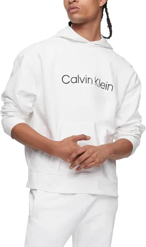 Calvin Klein Men's Relaxed Fit Logo French Terry Hoodie