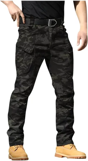 Cargo Pants for Men Baggy Ripstop Pants Match Mens Wild Cargo Pants Multi Pockets Work Stretchy Hiking Pants
