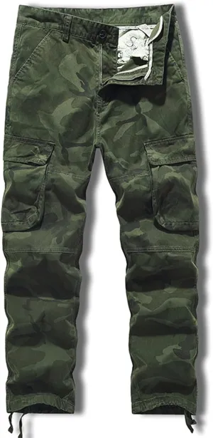 Cargo Pants for Men, CamoRelaxed Fit Utility Hiking Pants, Ripstop Work Casual Wild Pants with Pockets