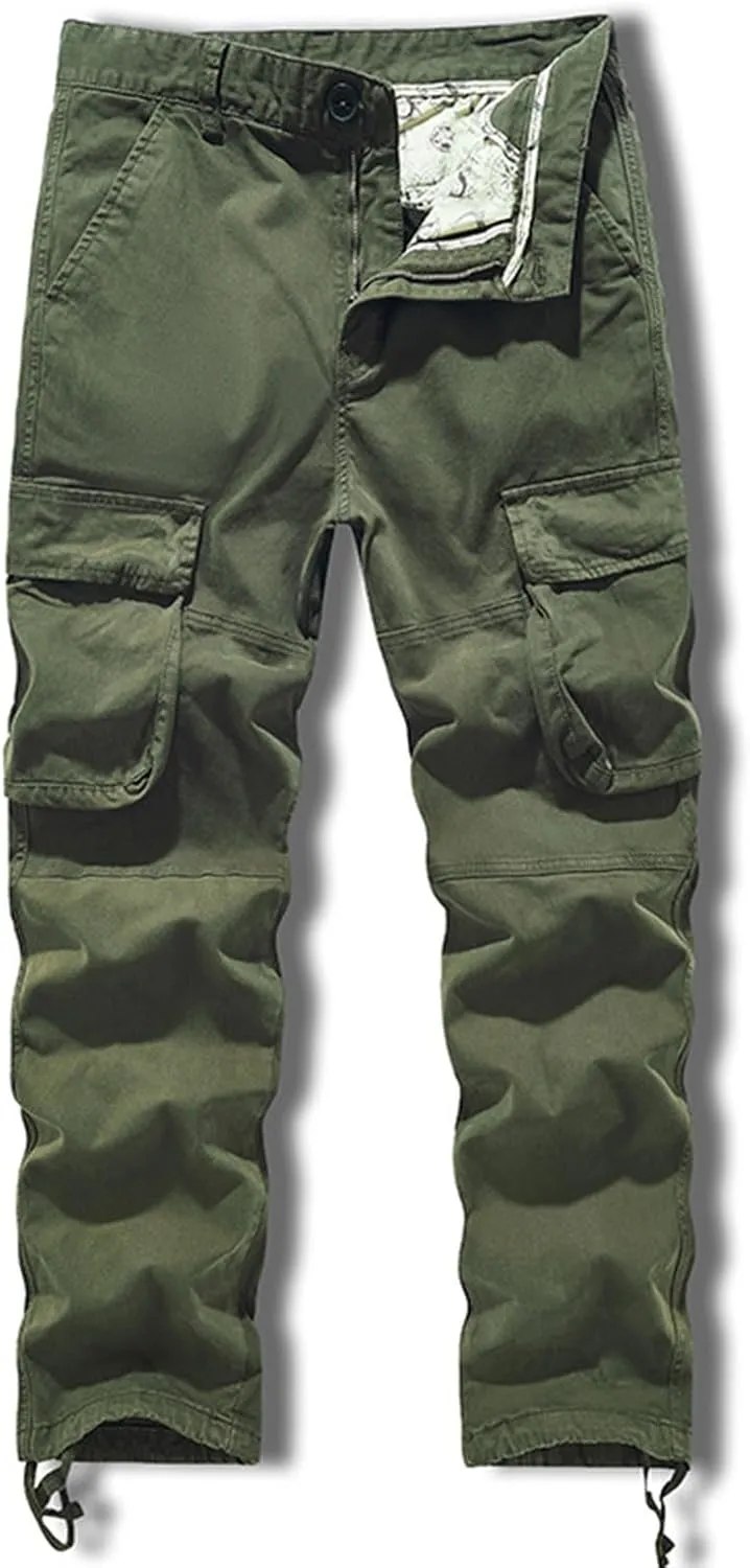 Cargo Pants for Men, CamoRelaxed Fit Utility Hiking Pants, Ripstop Work Casual Wild Pants with Pockets