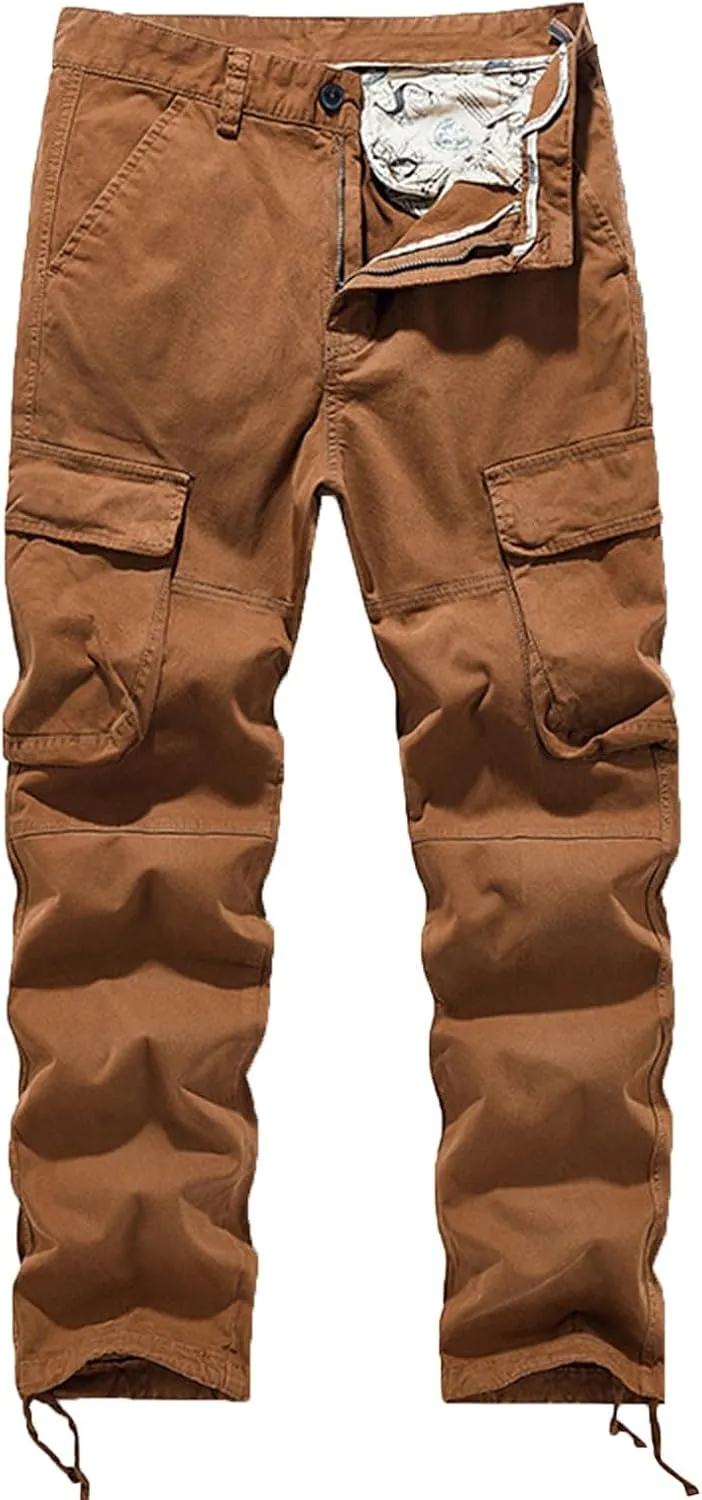 Cargo Pants for Men, CamoRelaxed Fit Utility Hiking Pants, Ripstop Work Casual Wild Pants with Pockets
