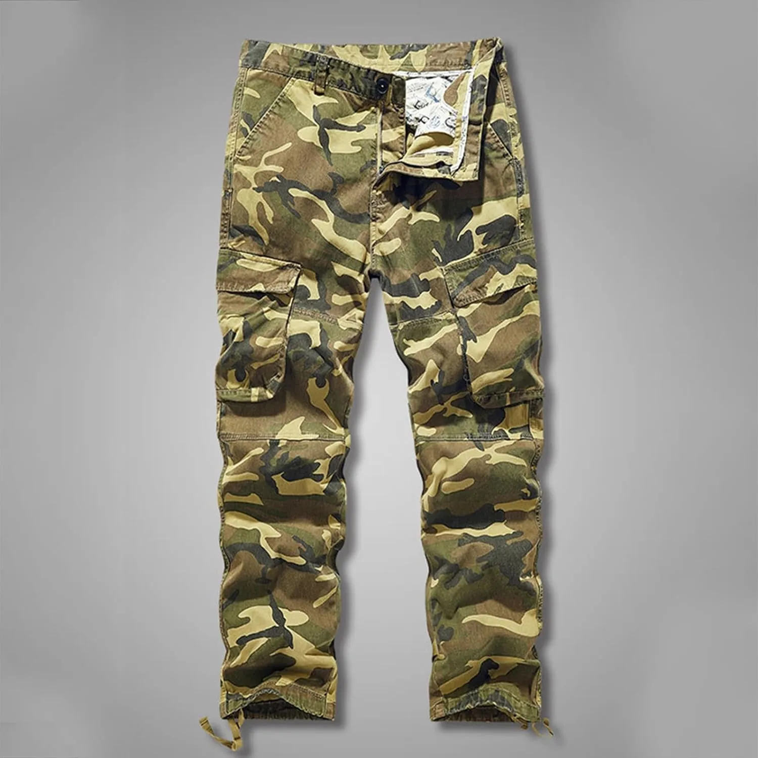 Cargo Pants for Men, CamoRelaxed Fit Utility Hiking Pants, Ripstop Work Casual Wild Pants with Pockets