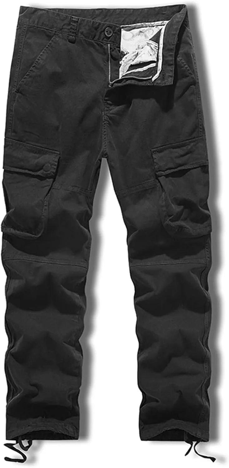 Cargo Pants for Men, CamoRelaxed Fit Utility Hiking Pants, Ripstop Work Casual Wild Pants with Pockets