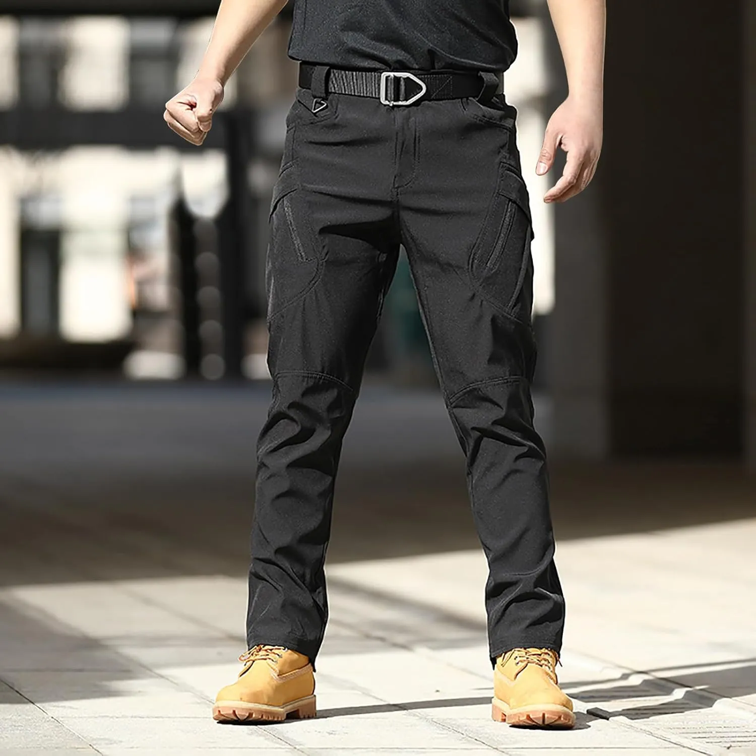 Cargo Pants for Men Classic-Fit Tactical Pants Lightweight Multi Pockets Work Pants Casual Straight Leg Hiking Pants