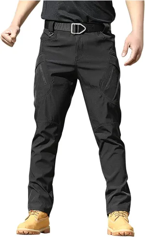 Cargo Pants for Men Classic-Fit Tactical Pants Lightweight Multi Pockets Work Pants Casual Straight Leg Hiking Pants