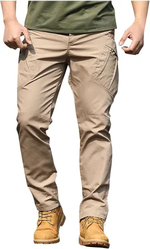 Cargo Pants Mens Outdoor Hiking Pant Ripstop Tapered Pants Button Tactical Pants Athletic Pants Light Lounge Pants