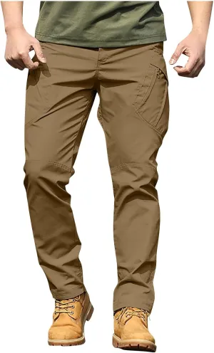 Cargo Pants Mens Outdoor Hiking Pant Ripstop Tapered Pants Button Tactical Pants Athletic Pants Light Lounge Pants