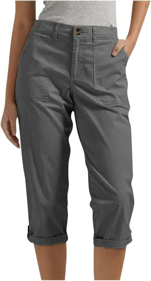 Cargo Pants Women Cargo Capris Capri Pants Dressy Joggers Casual Pull On Cropped Pants with Pockets Work Pants