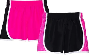 Cheetah Girls 2 Pack Active Running Athletic Gym Shorts Set Workout Activewear Lightweight for Teen Girls Kids Sports