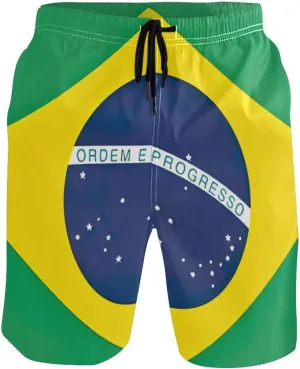 CHIFIGNO Pirate Monkey Navy Blue Beach Shorts, Surfing Board Shorts Men, Small Quick Dry Shorts