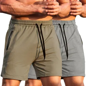 COOFANDY Men's Gym Workout Shorts Athletic Training Shorts Fitted Weightlifting Bodybuilding Shorts with Zipper Pockets