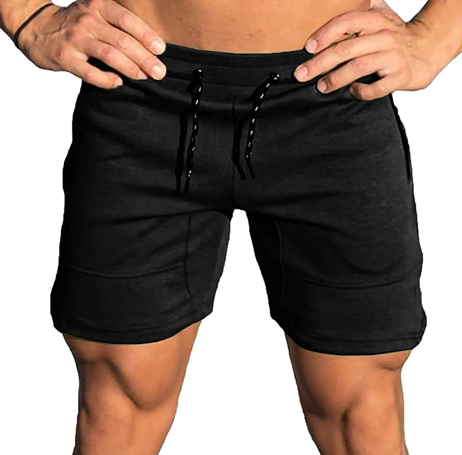 COOFANDY Men's Gym Workout Shorts Athletic Training Shorts Fitted Weightlifting Bodybuilding Shorts with Zipper Pockets