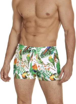 COOFANDY Men's Square Leg Swim Briefs Athletic Quick Dry Bathing Suit Square Leg Board Short for Men