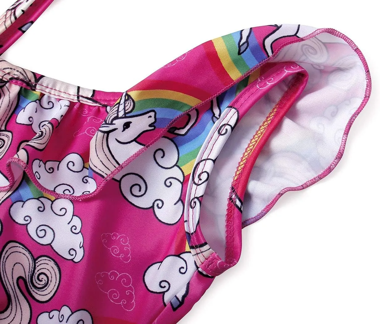 COTRIO Girls Swimsuit Rainbow Unicorn Tankini Swimwear Bathing Suit 2 Piece Beach Bikini for 2-10 Years Toddler Baby