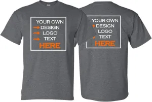 Custom T Shirts for Men and Women, Add Your Own Text, Logo, Printed T-Shirts for Birthday, Personalized Tee Shirts