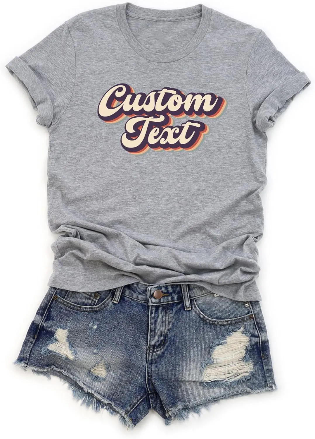 Custom T Shirts for Men and Women, Add Your Own Text, Logo, Printed T-Shirts for Birthday, Personalized Tee Shirts