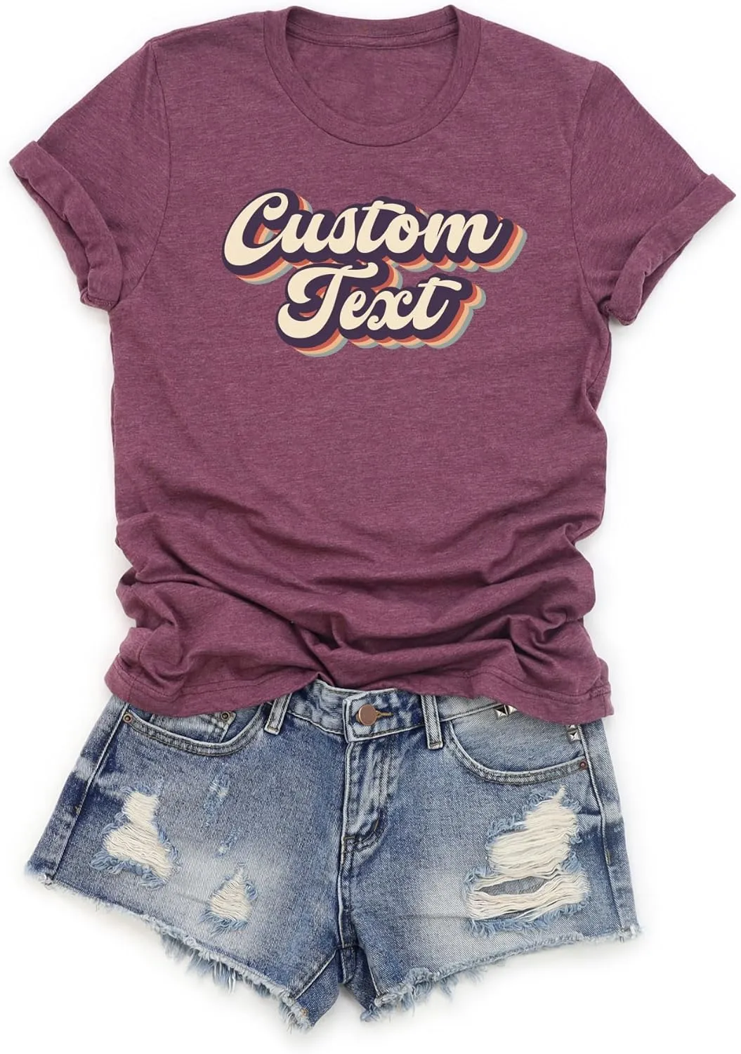 Custom T Shirts for Men and Women, Add Your Own Text, Logo, Printed T-Shirts for Birthday, Personalized Tee Shirts