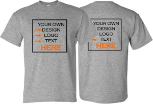 Custom T Shirts for Men and Women, Add Your Own Text, Logo, Printed T-Shirts for Birthday, Personalized Tee Shirts