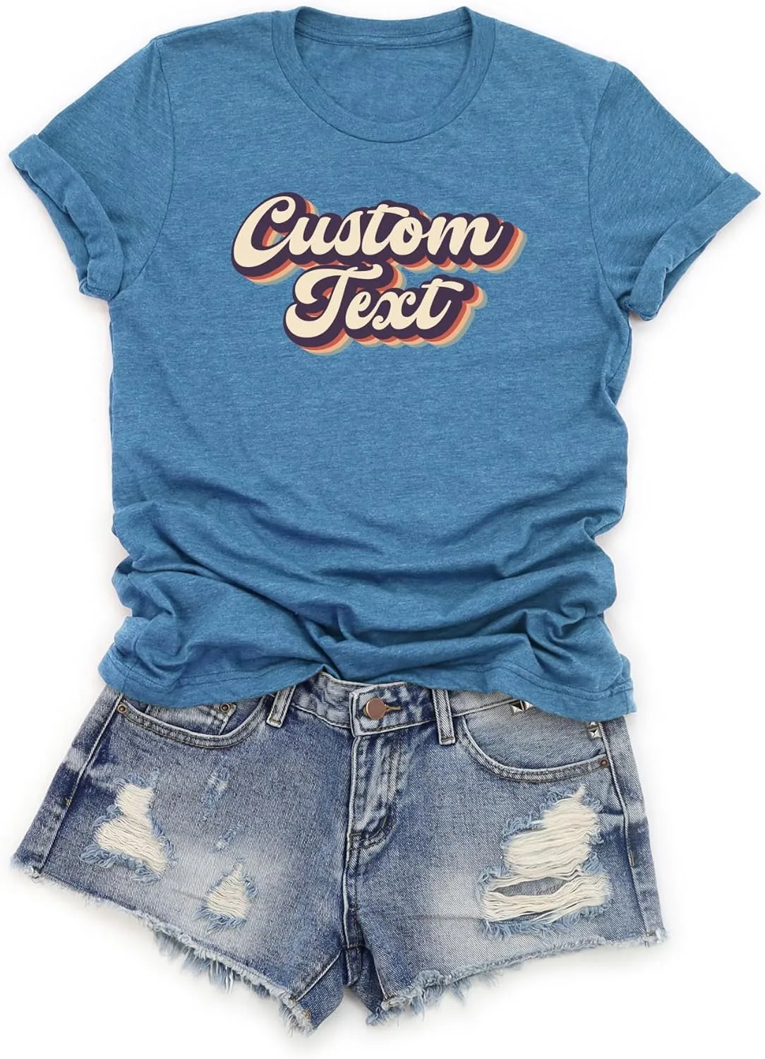 Custom T Shirts for Men and Women, Add Your Own Text, Logo, Printed T-Shirts for Birthday, Personalized Tee Shirts