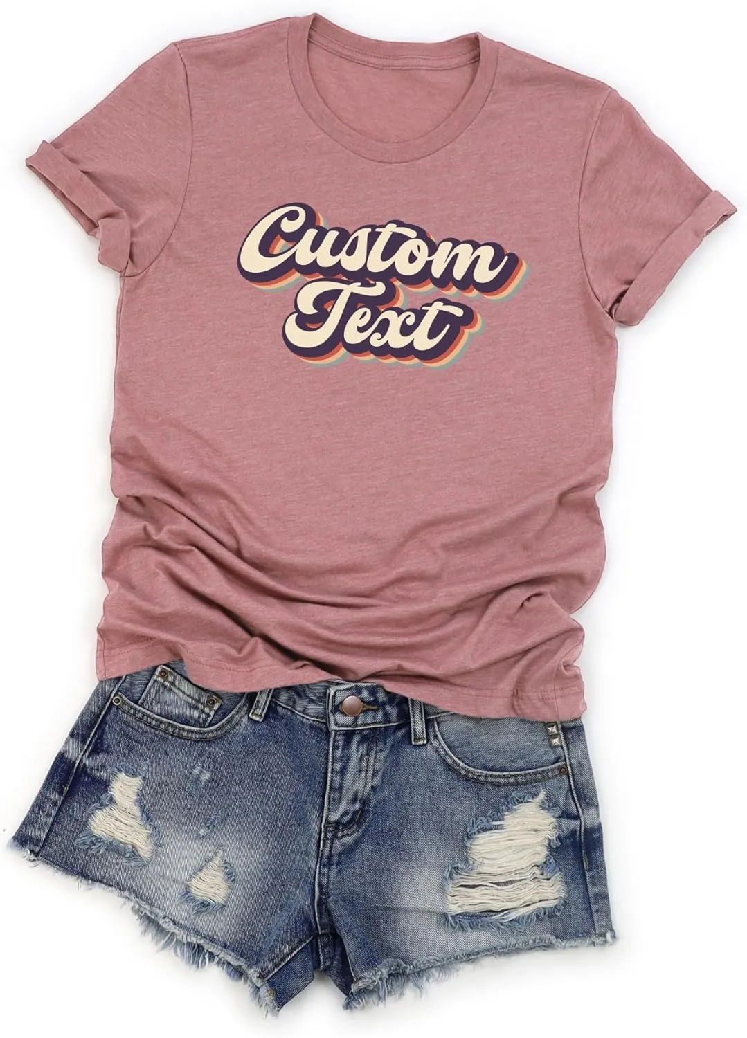 Custom T Shirts for Men and Women, Add Your Own Text, Logo, Printed T-Shirts for Birthday, Personalized Tee Shirts