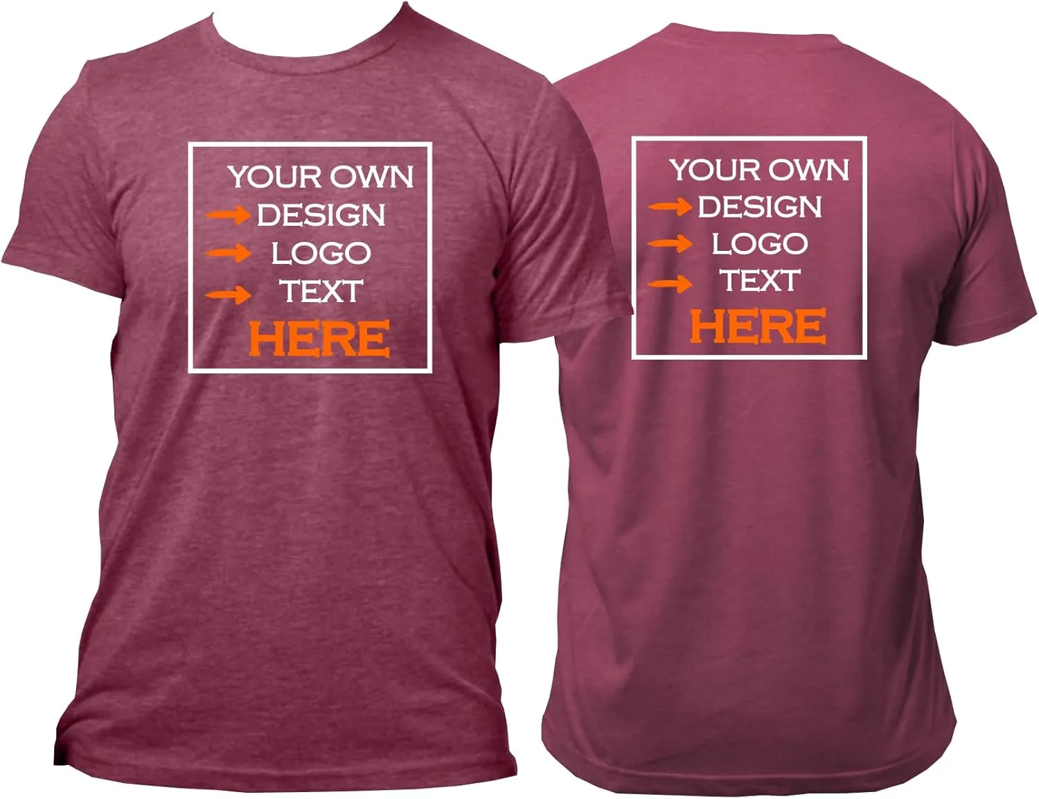 Custom T Shirts for Men and Women, Add Your Own Text, Logo, Printed T-Shirts for Birthday, Personalized Tee Shirts
